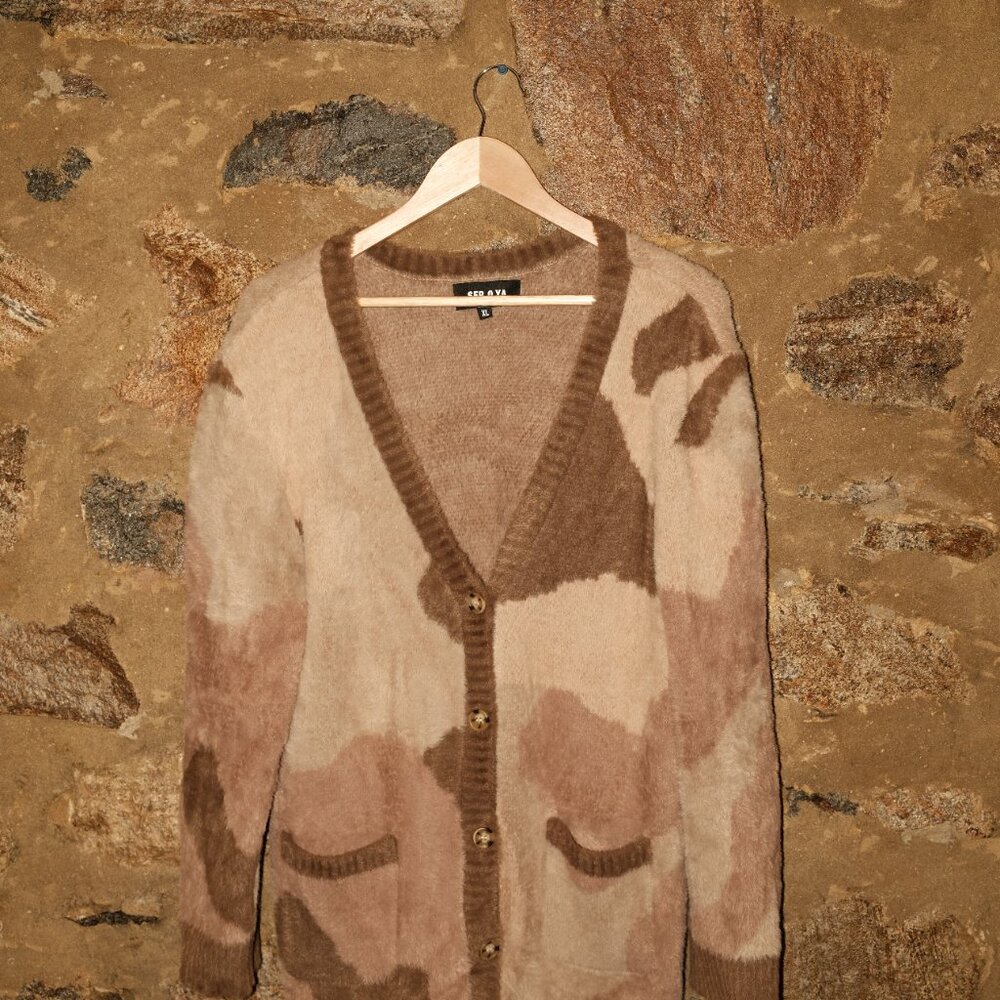 SEROYA Womens XL Shaggy Sweater - Picture 2 of 4